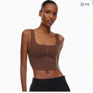 Aritzia  Brown Cropped Tank